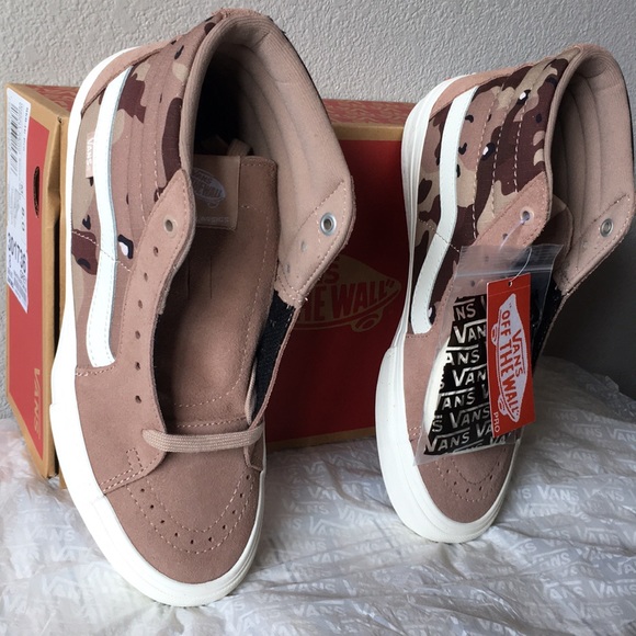 vans sk8 hi desert camo